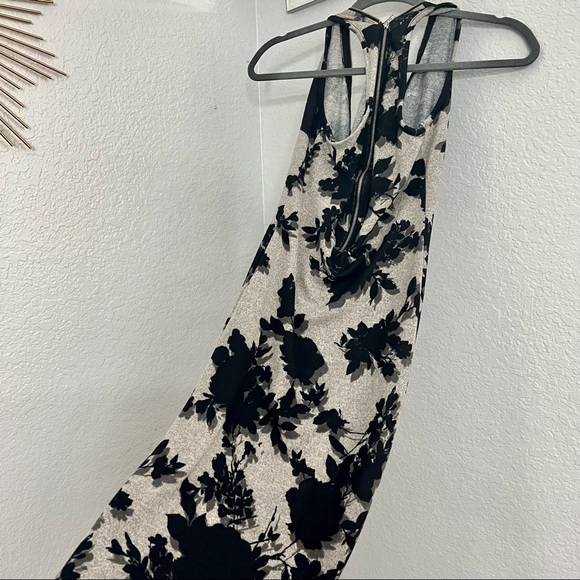 Black and Grey Floral cocktail dress size Small - Picture 5 of 10